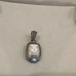 Judith Ripka Mother of Pearl doublet pendant